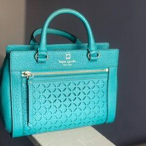 Teal Kate Spade Lasercut Handbag